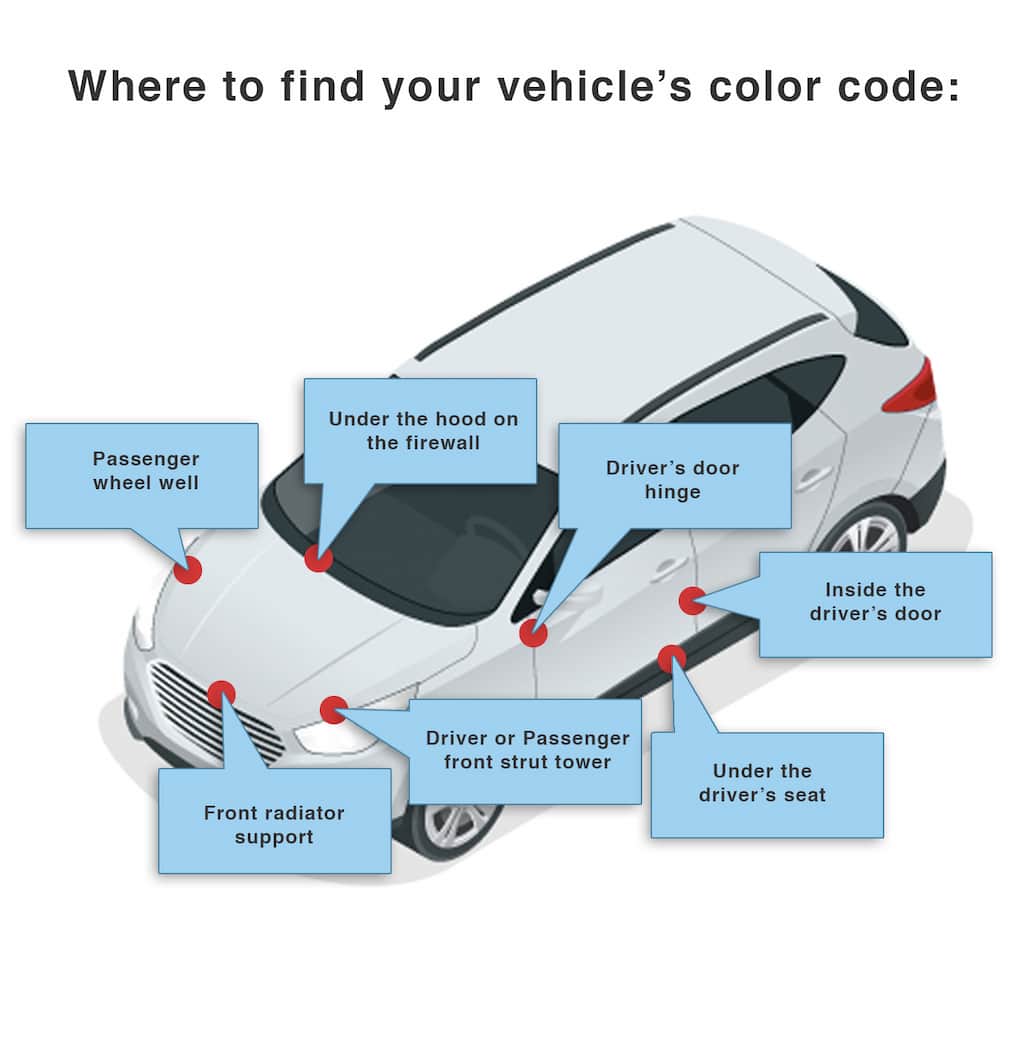 Where to find Infiniti color code
