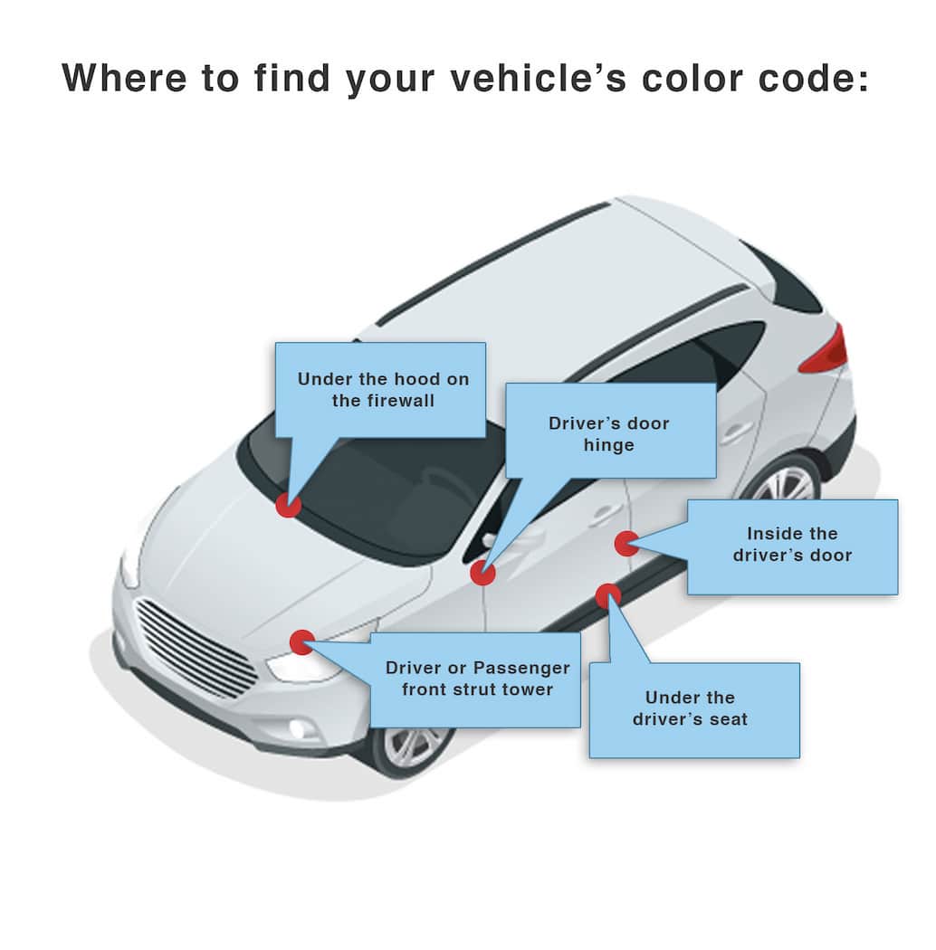 Where to find Lexus color code