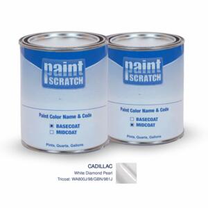Cadillac White Diamond Pearl Tricoat (WA800J/98/GBN/981J) PRO Tricoat Touch Up Paint for Spray Guns (1 Gallon)