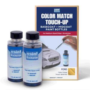 Ford Cyber Orange Tricoat (SB/M7450) Exact-Match Tricoat Brush Bottles – DIY Repair for Medium Chips and Scratches (Two 2oz bottles)