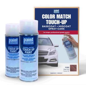 Ford Bright Red Tricoat (RC) Exact-Match Tricoat Spray Cans – Professional Basecoat + Midcoat for Panels, Bumpers and Larger Repairs (Two 12oz cans)