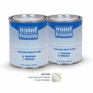 Saturn White Diamond Pri Metallic Tri-coat (98/WA800J) PRO Tricoat Touch Up Paint for Spray Guns (1 Gallon)